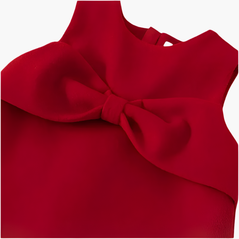 Little Lady Red Bow Dress