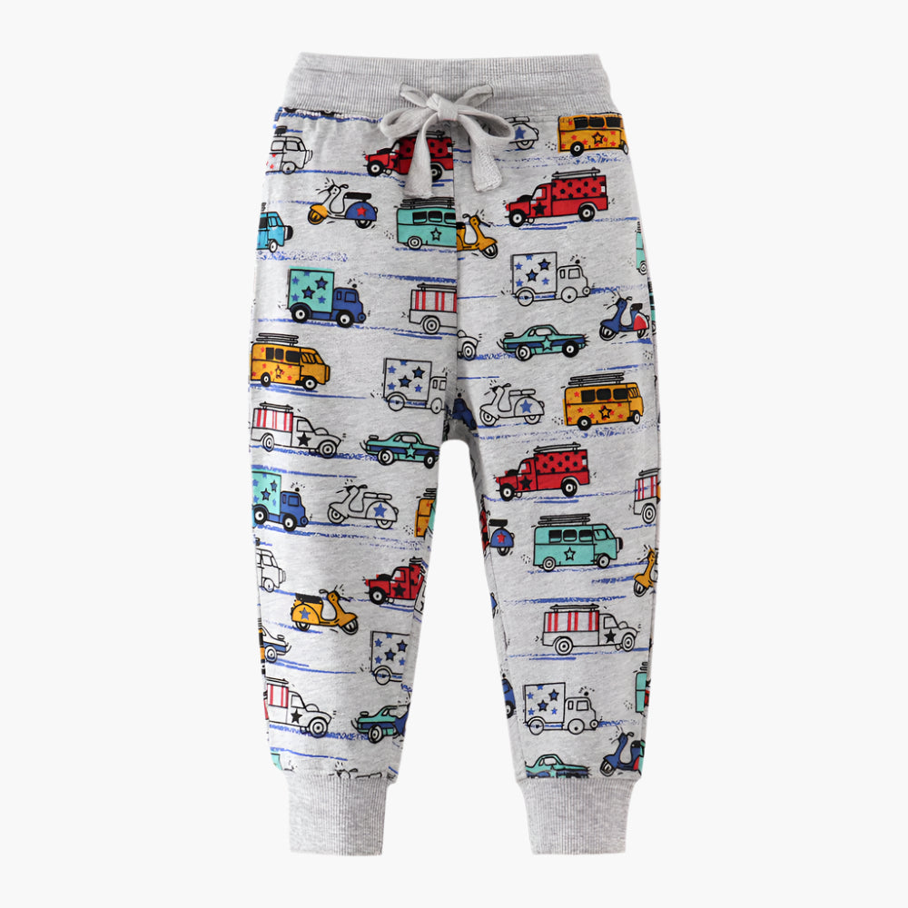 Vehicle Print Jogger Pants