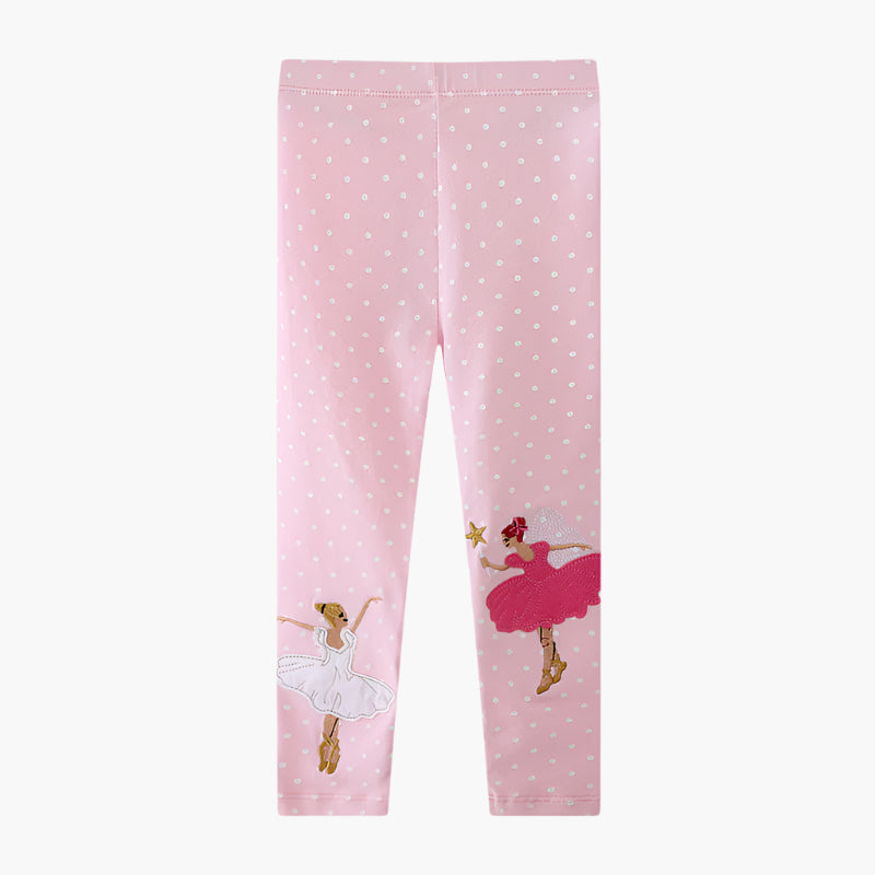 Ballerina Appliqué Leggings