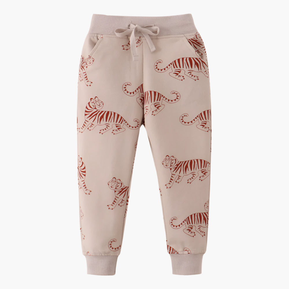 Tiger Print Jogger Pants