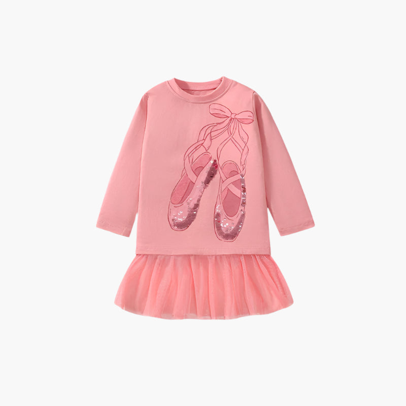 Ballerina Sparkle Tulle Hem Top