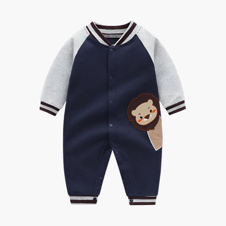 Lion Appliqué Romper Suite