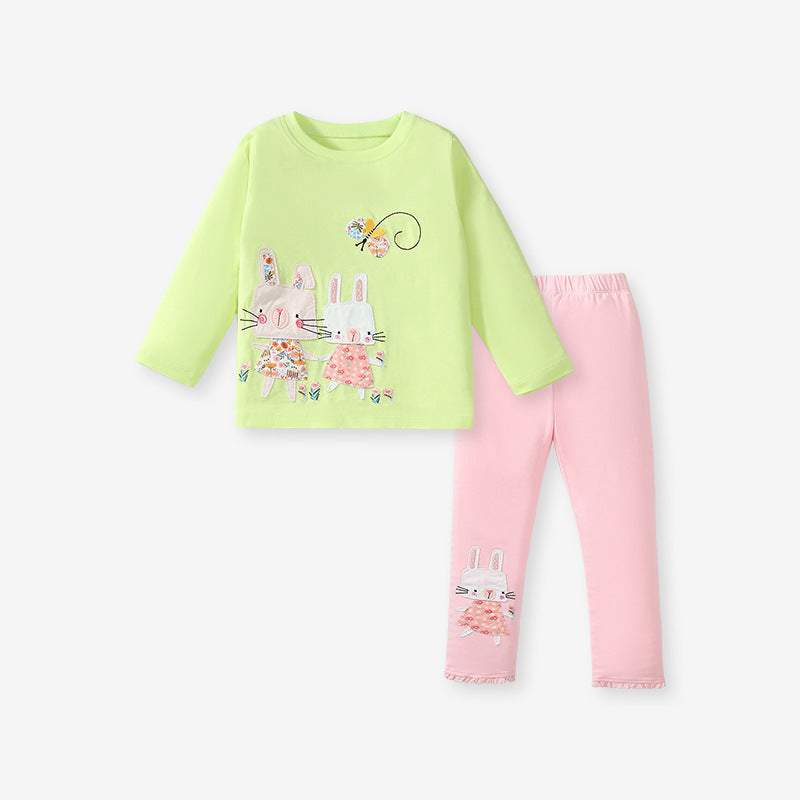 2-Piece Bunny Applique Set