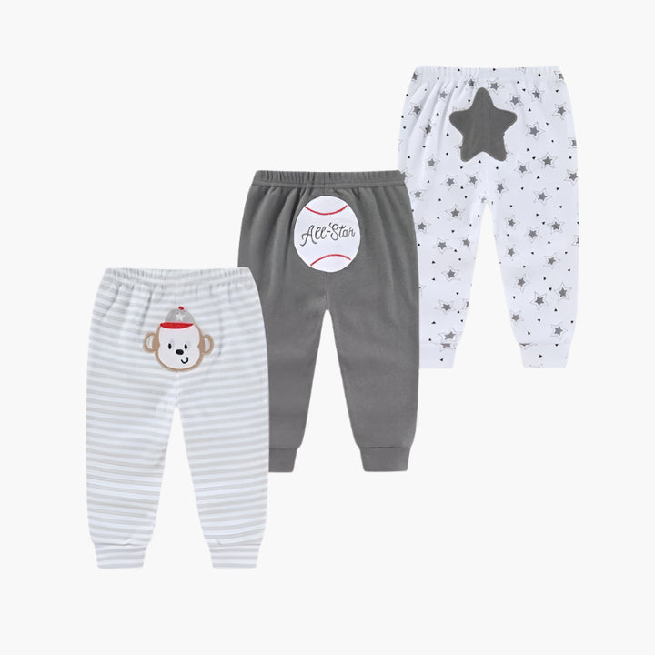 3-Pack Cotton Pants Set