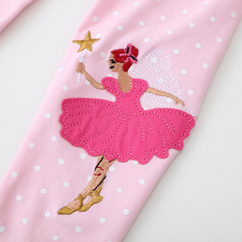 Ballerina Appliqué Leggings