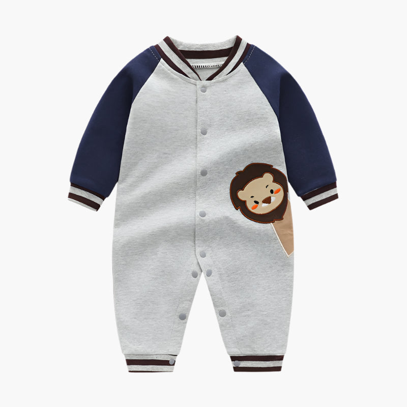 Lion Appliqué Romper Suite