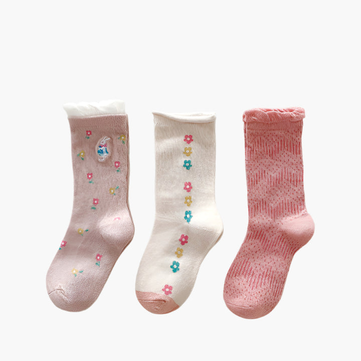 3-Pack Embroidered Socks Set