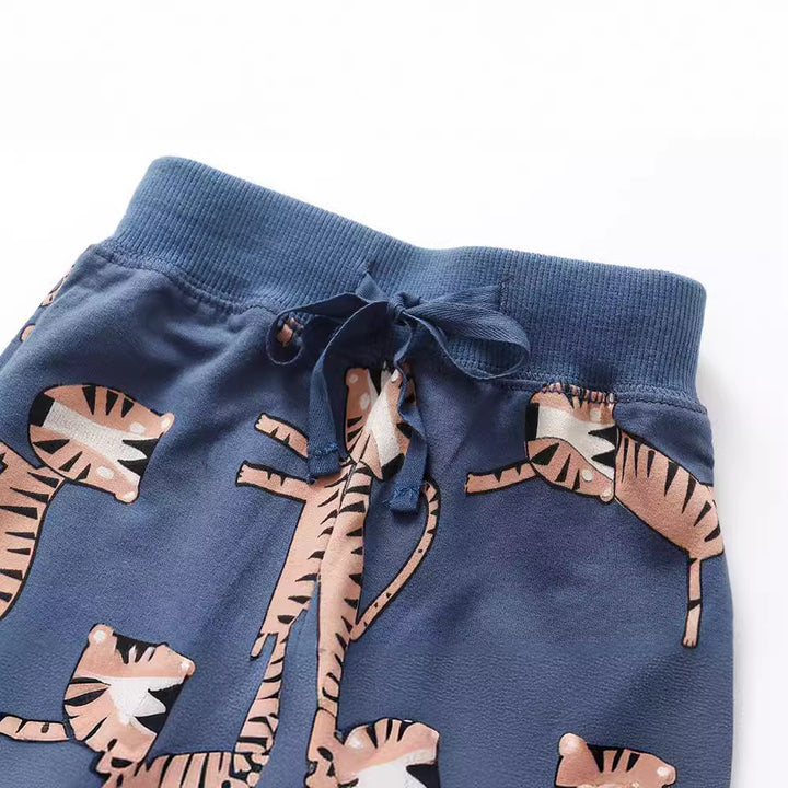 Playful Tiger Print Jogger Pants