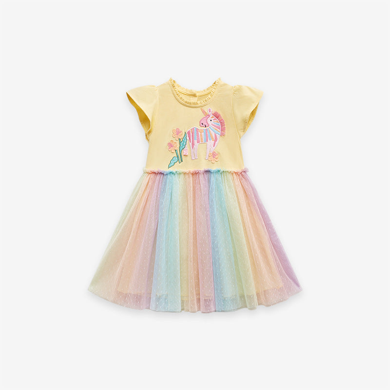 Rainbow Unicorn Tulle Dress