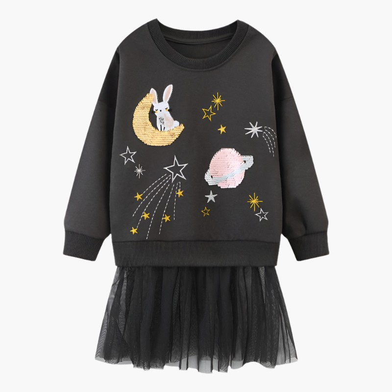 Cosmic Tulle Sweatshirt Set