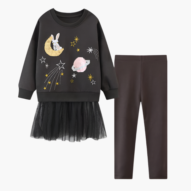 Cosmic Tulle Sweatshirt Set