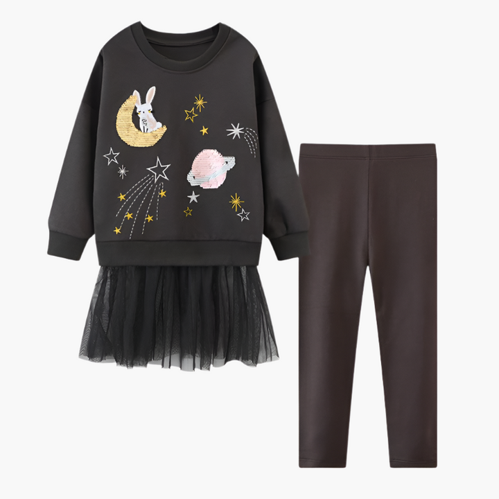 Cosmic Tulle Sweatshirt Set