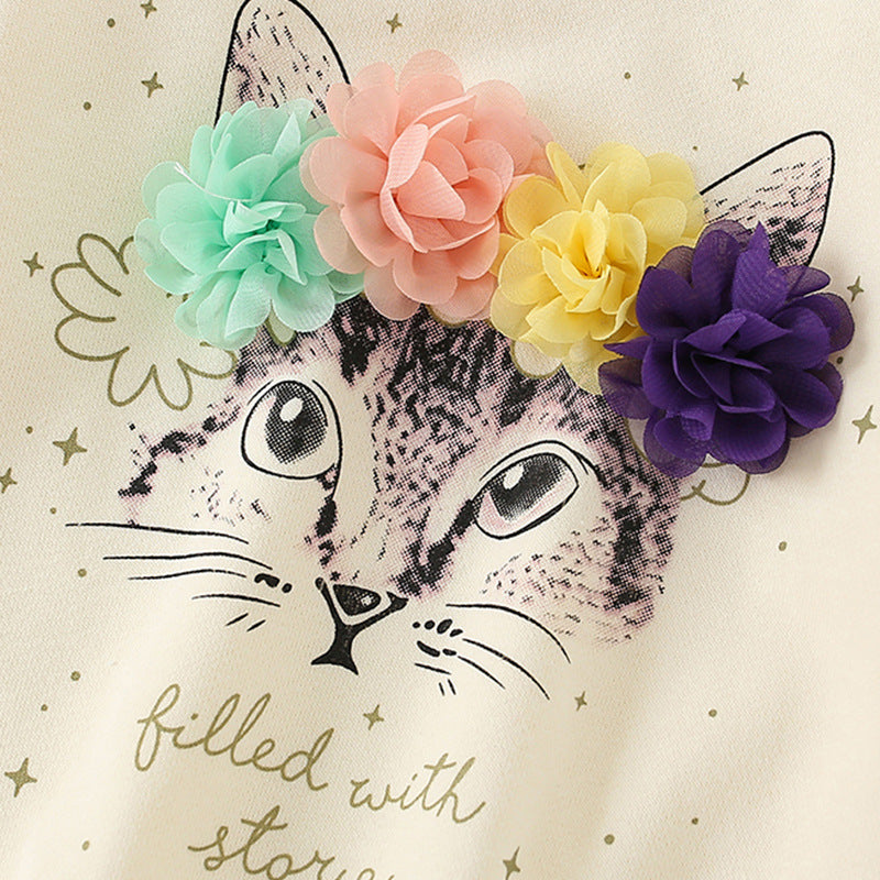 Floral Cat Sweatshirt