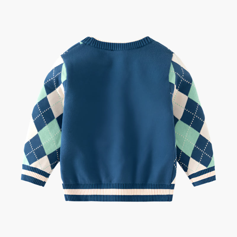 Argyle Knit Cardigan