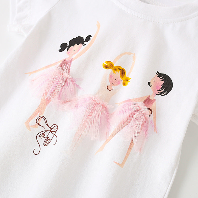 Ballerina Applique Casual Set