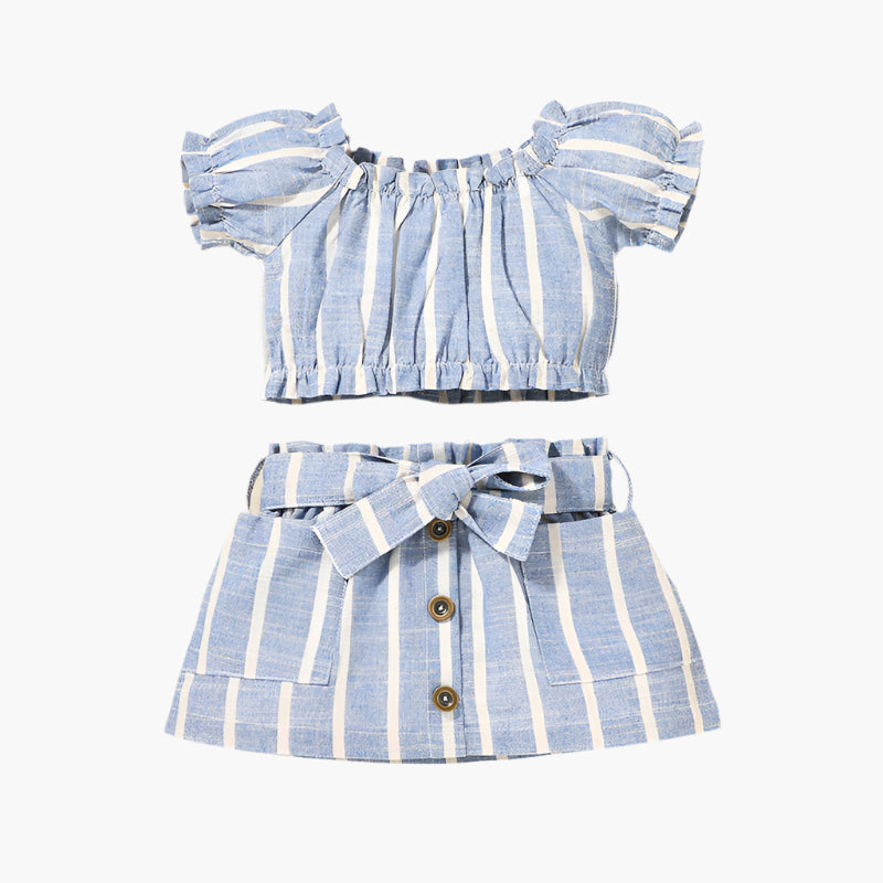 2-Piece Striped Skirt Set