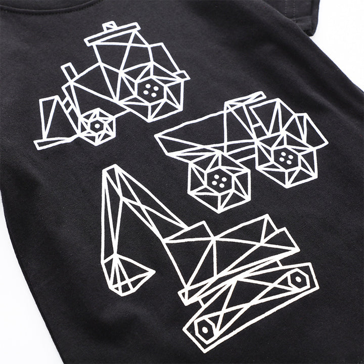 Geometric Construction Vehicles T-Shirt