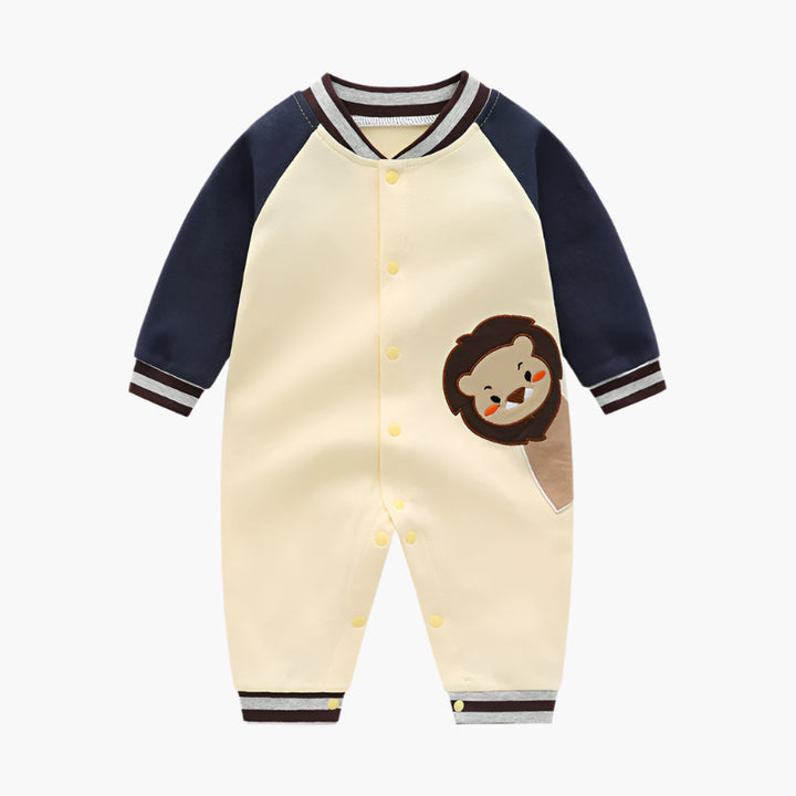 Lion Appliqué Romper Suite