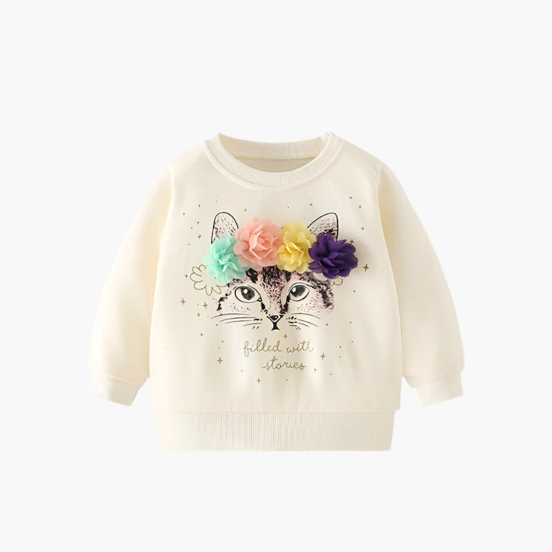 Floral Cat Sweatshirt