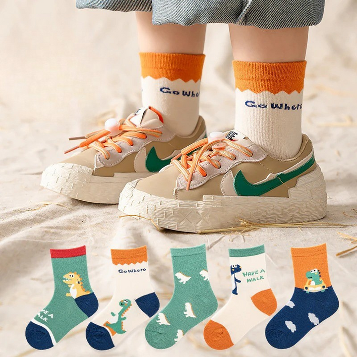 Children's socks terylene cotton spring and autumn thick boys and girls children's socks breathable sweat absorption autumn and winter baby socks