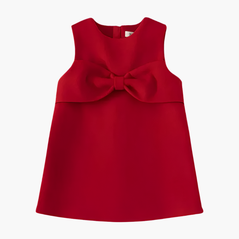 Little Lady Red Bow Dress