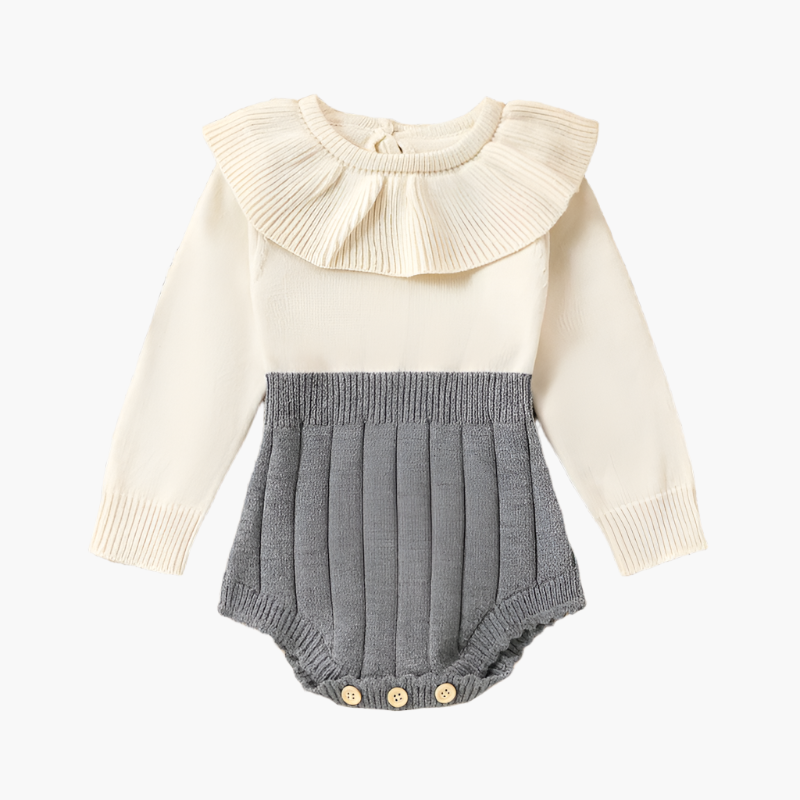 Knitted Ruffle Romper Suit